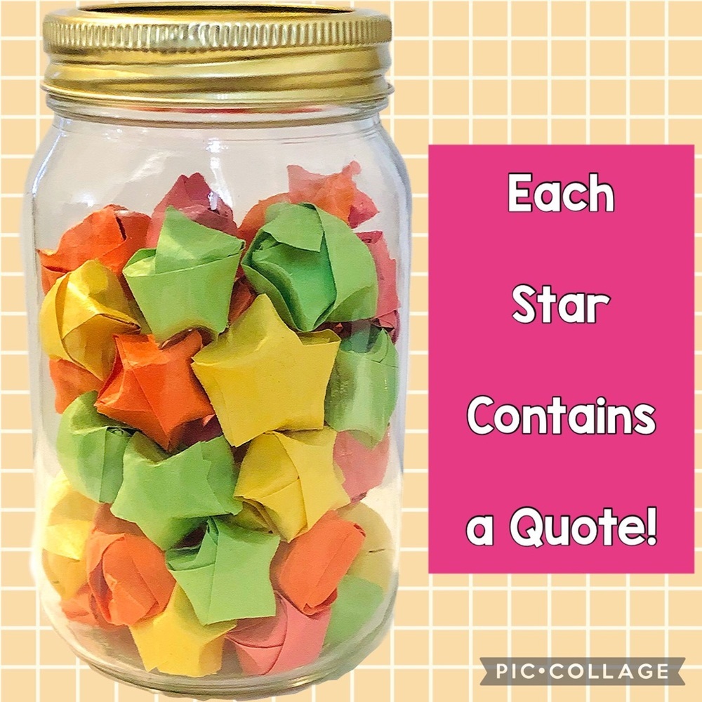Paper Stars In A Jar: 45 Inspirational, Self-Love Handwritten Reminders/ Quotes​